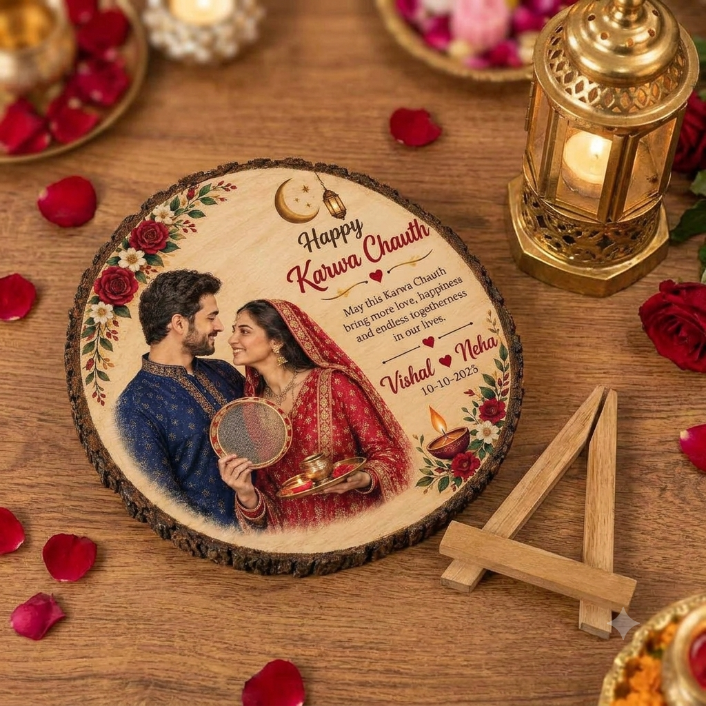 giftana wooden photo  frame (8.5x8.5)