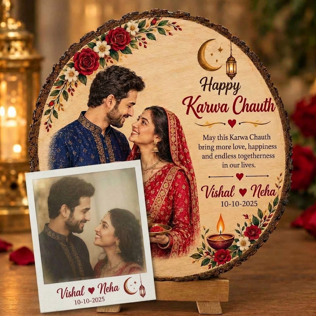giftana wooden photo  frame (8.5x8.5)