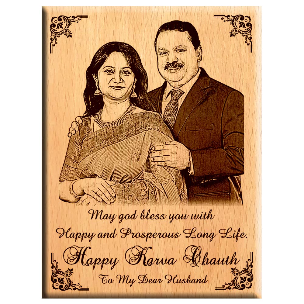 Giftanna Unique personalized engraved karwa chauth gift for husband