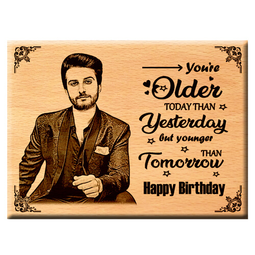 Personalized birthday gift for Brother - Engraved wooden plaque