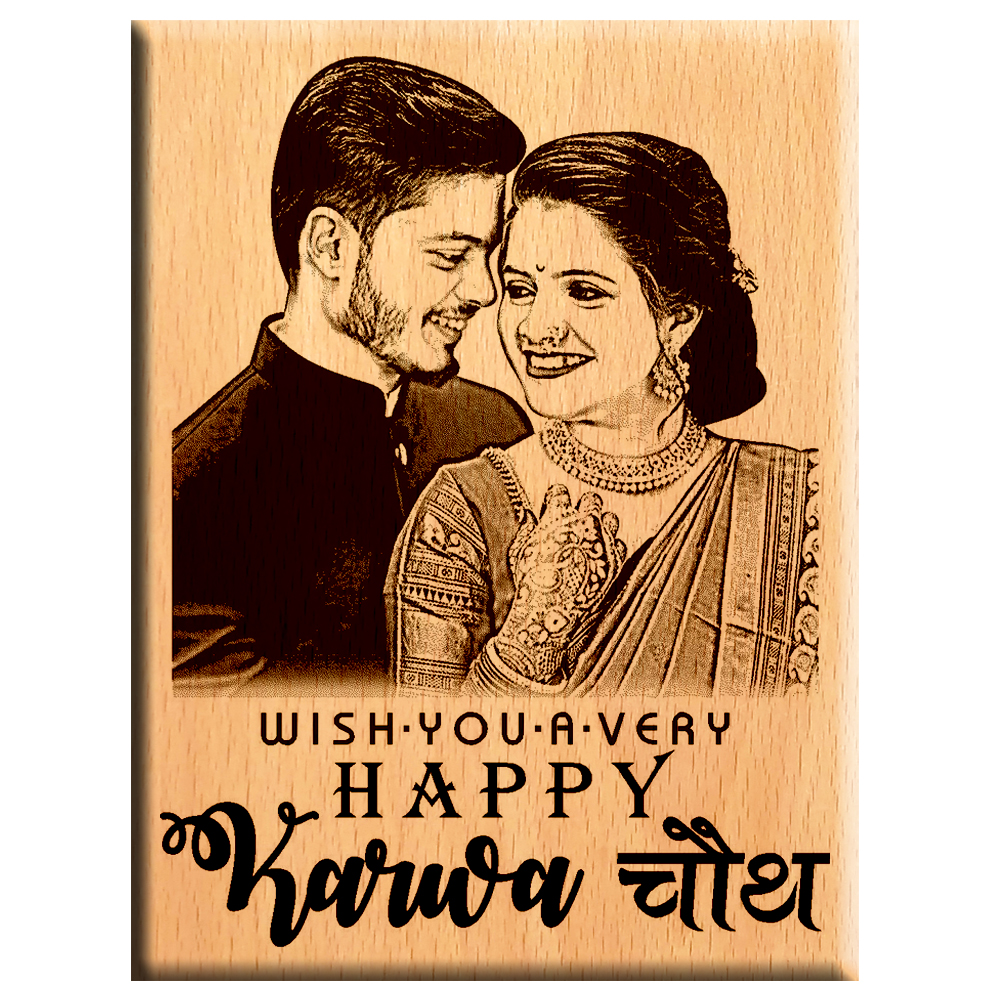 Giftanna Best personalized engraved karwa chauth gift for couples 