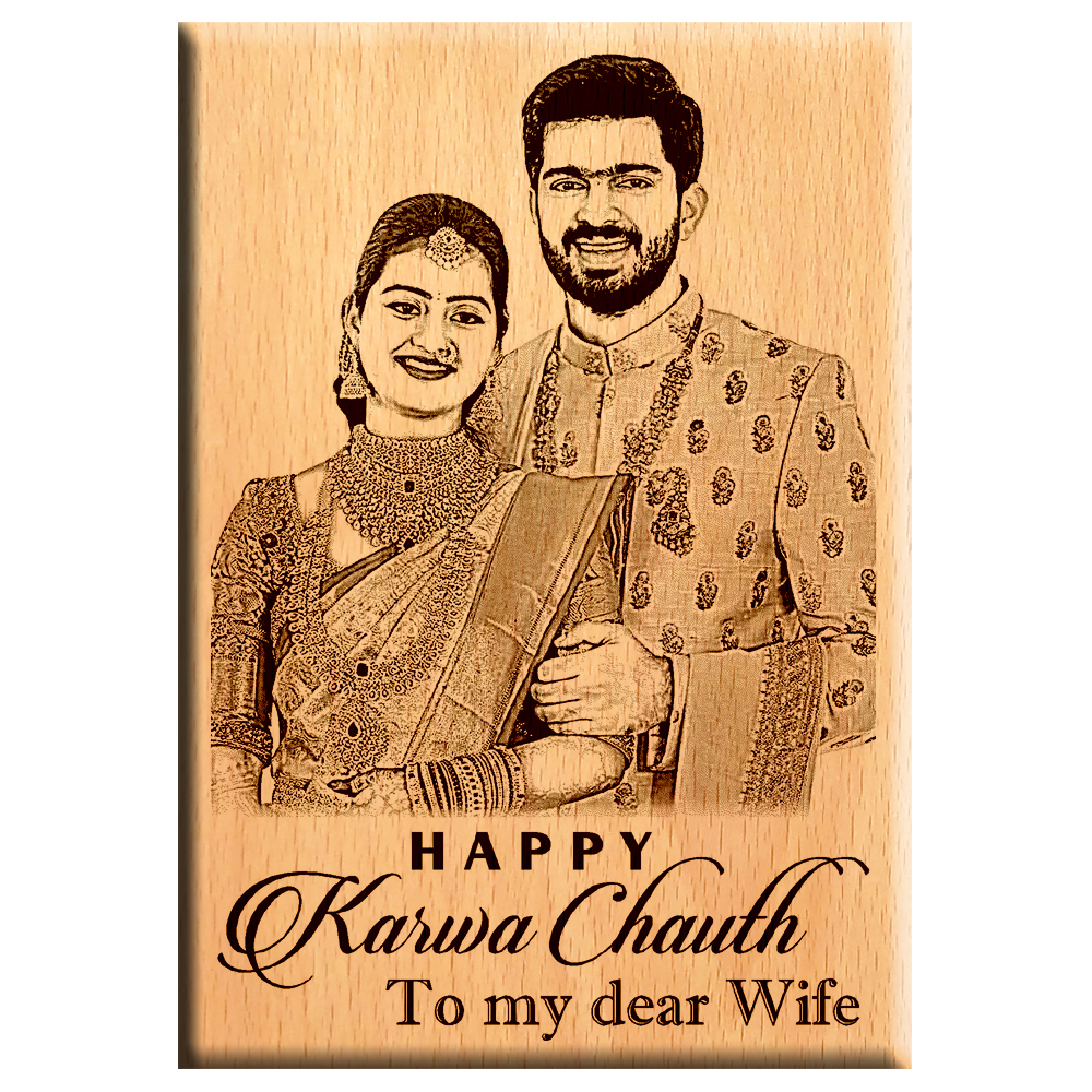 Giftanna Unique personalized engraved karwa chauth gift for wife