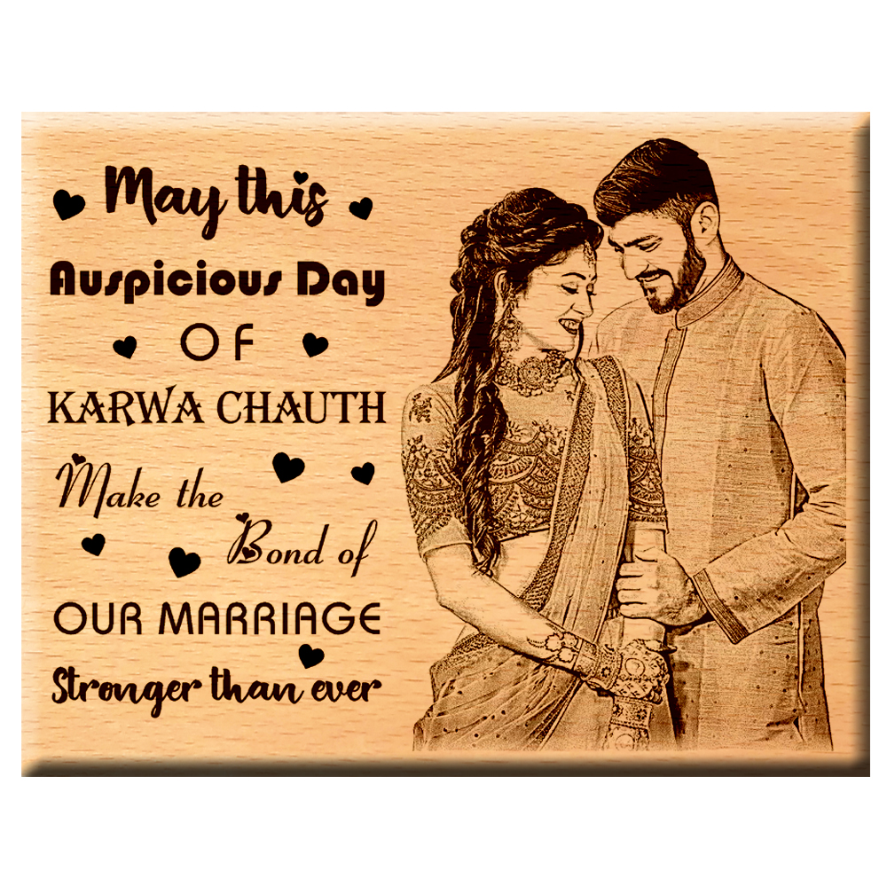 Amazing gift Special personalized engraved karwa chauth gift for couple