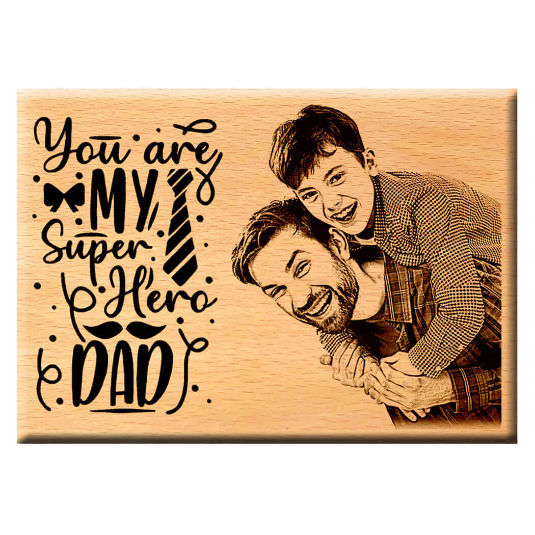 Giftanna Special Gift for Father - Personalized Wooden Engraved Gifts 