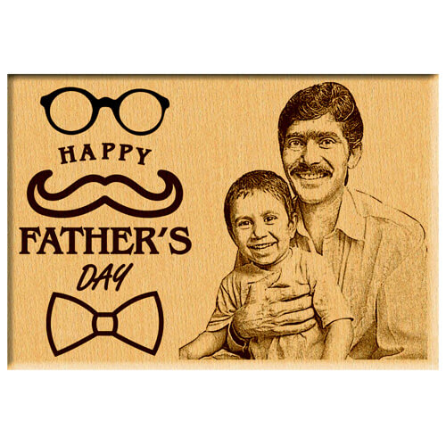 Father's Day special gift - Engraved photo plaque 